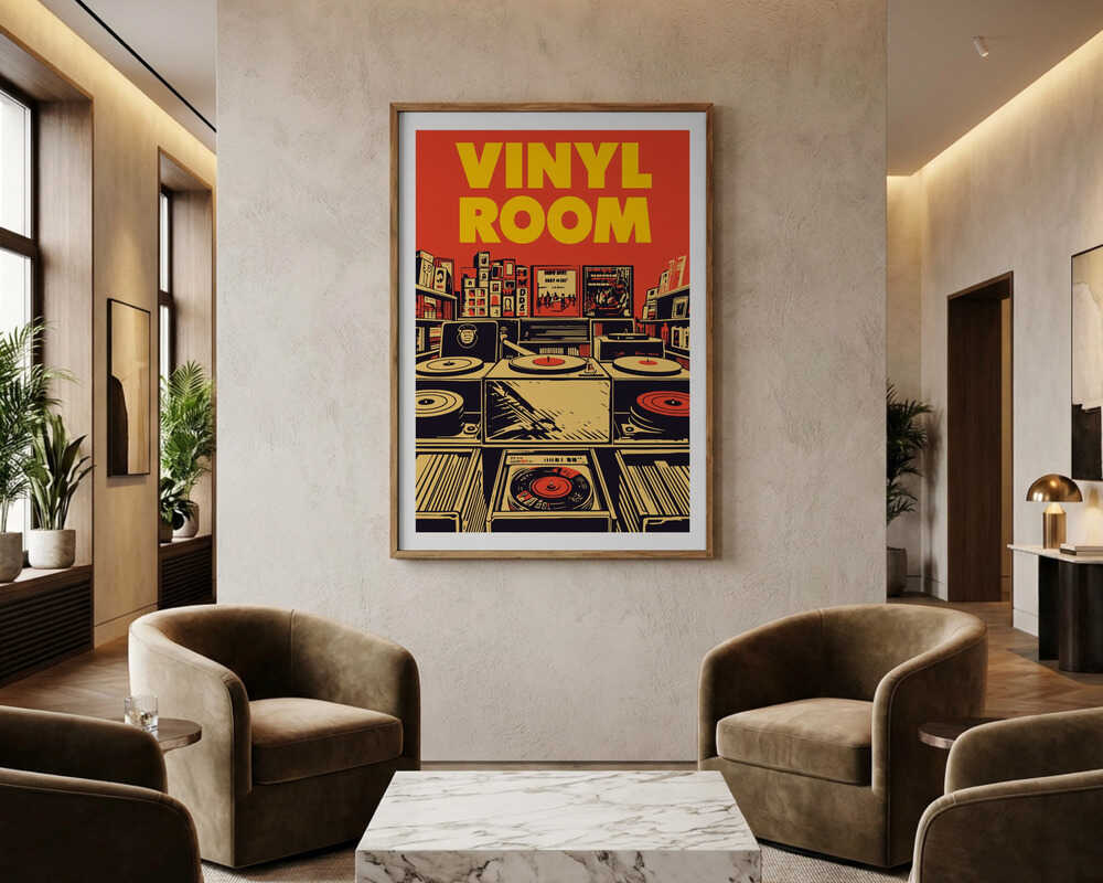Retro Vinyl Shop Poster