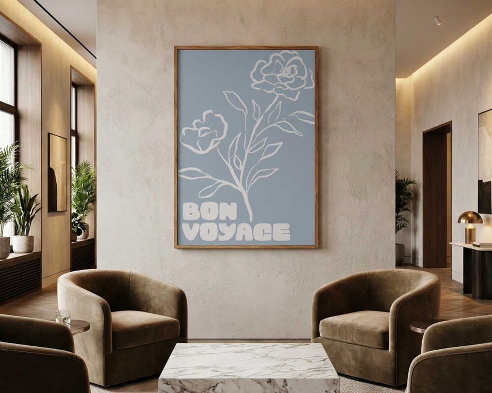 Bonvoyage(blå) Plakat