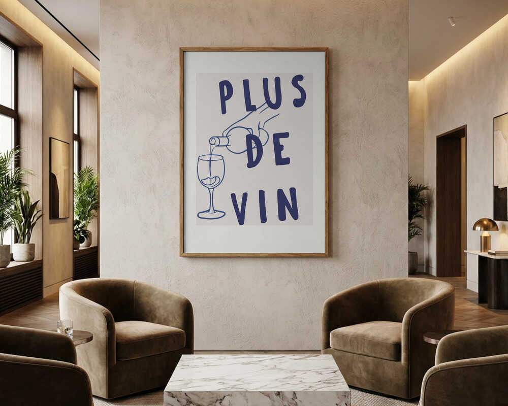Plakat: Vin hældes op