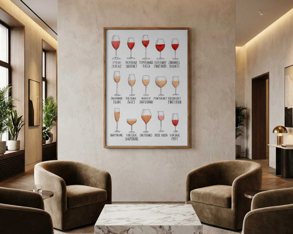 Wine Glass Varieties Poster