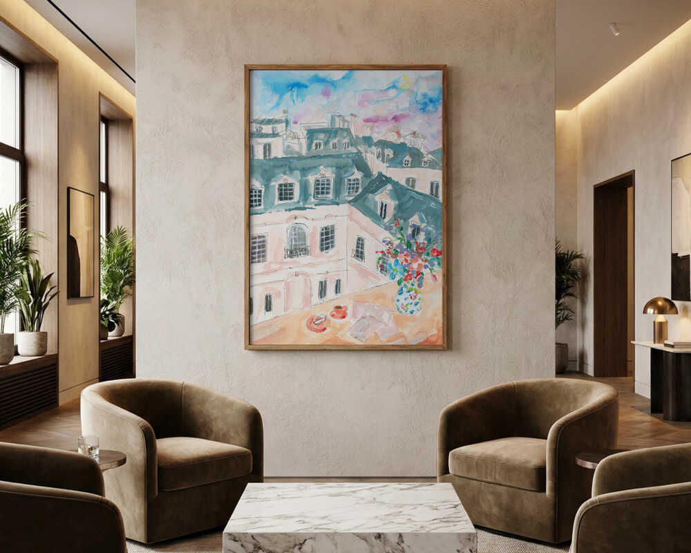 Parisian Rooftop Poster