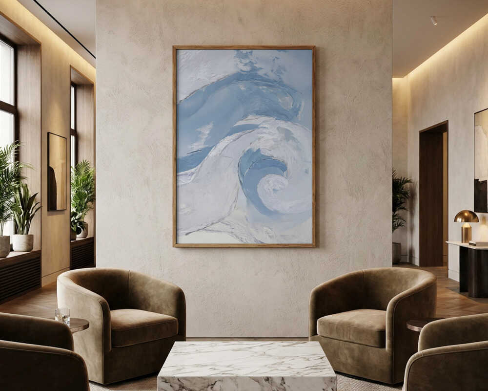 Swirling Blå Is Plakat