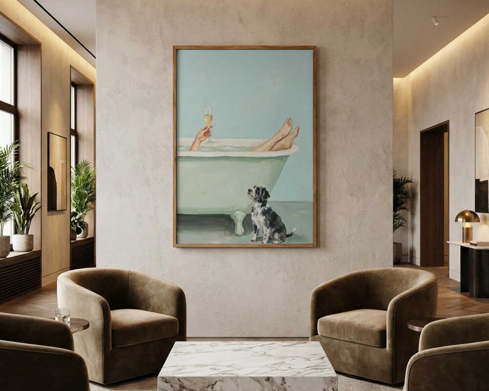 Prosecco i badekarret plakat