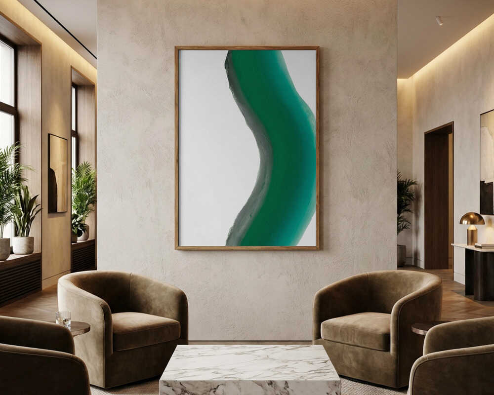 Grøn Væske Abstrakt Plakat