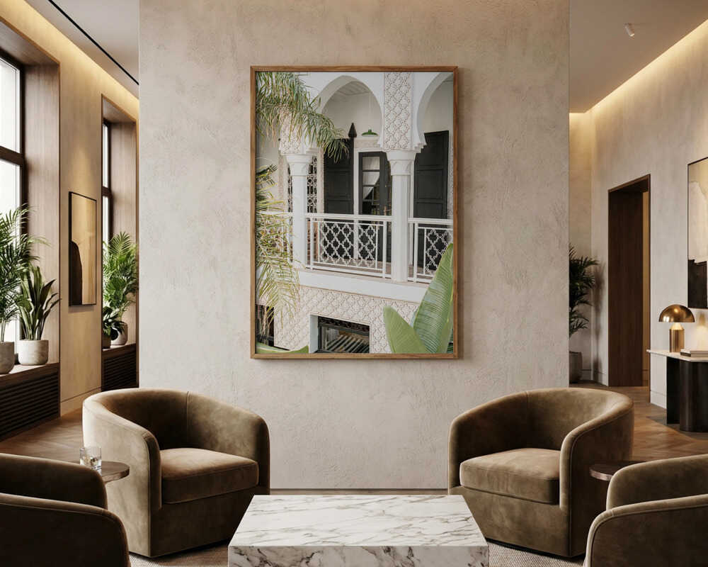 Moroccan Balcony Architecture Poster
