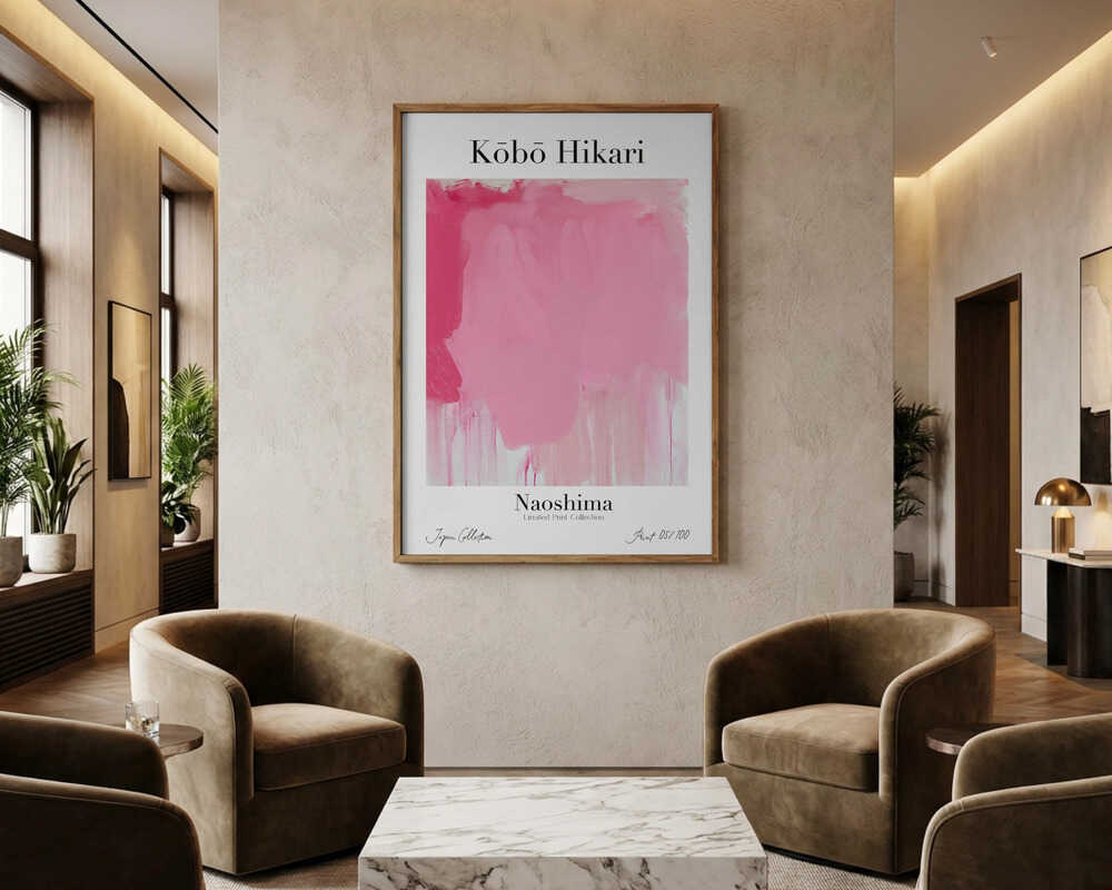 Kōbō Hikari Naoshima Pink Plakat