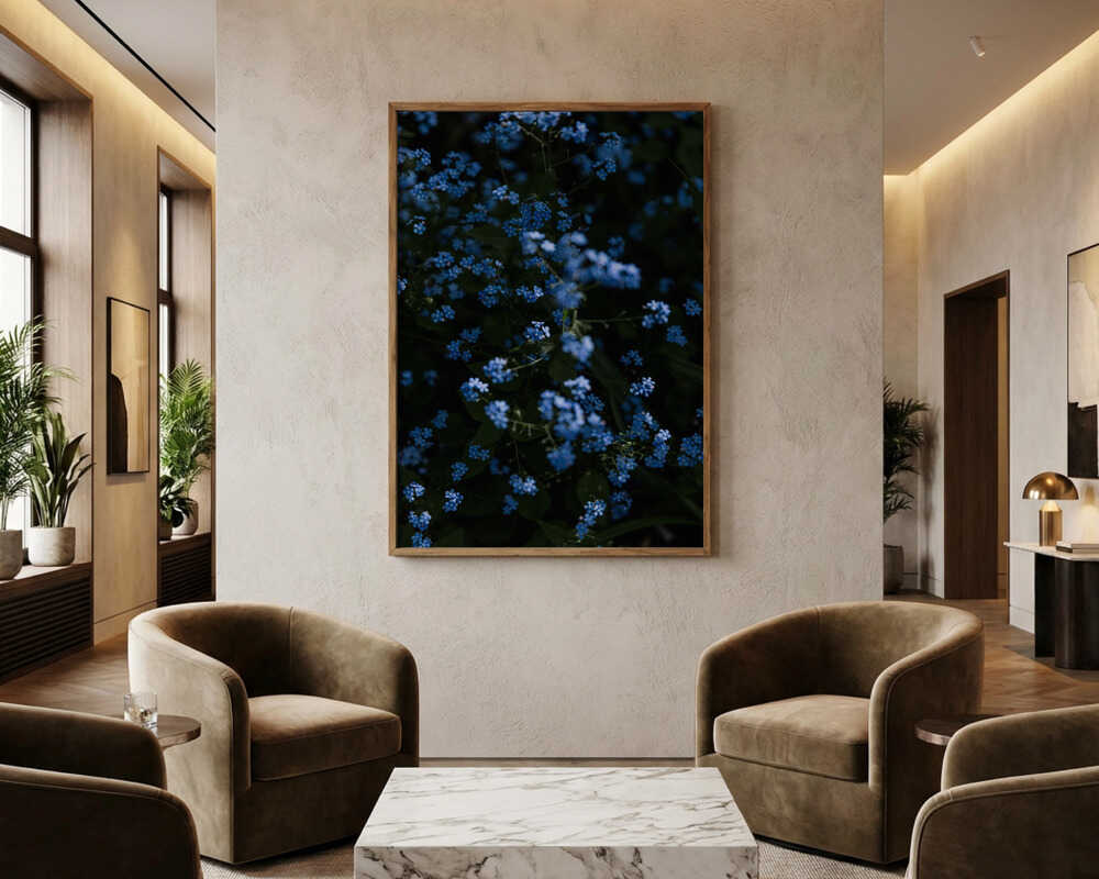 Tranquil Blue Flowers Poster