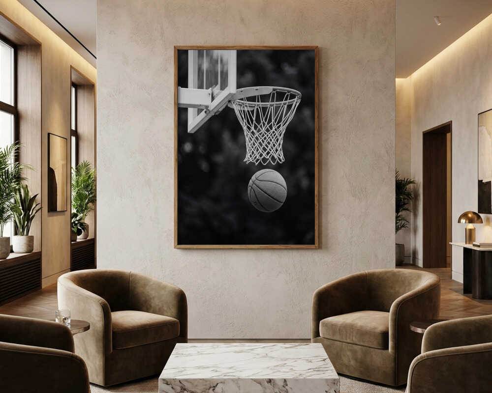 Basketballkurv Skud Plakat