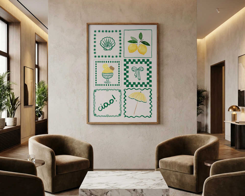 Munter italiensk sommerplakat