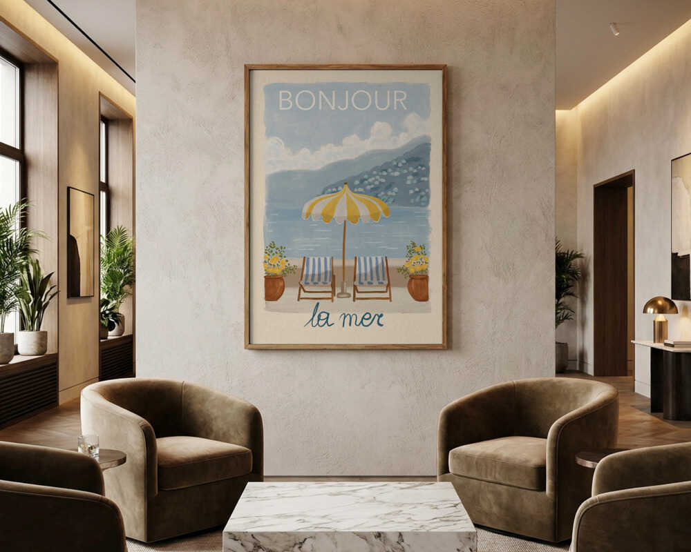 Bonjour La Mer Retreat-plakat