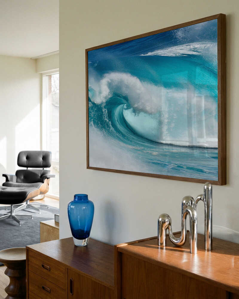 Når havet bliver til blåt ild Plakat