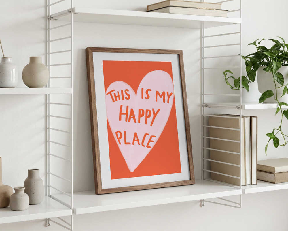 Happy Heart Message Poster
