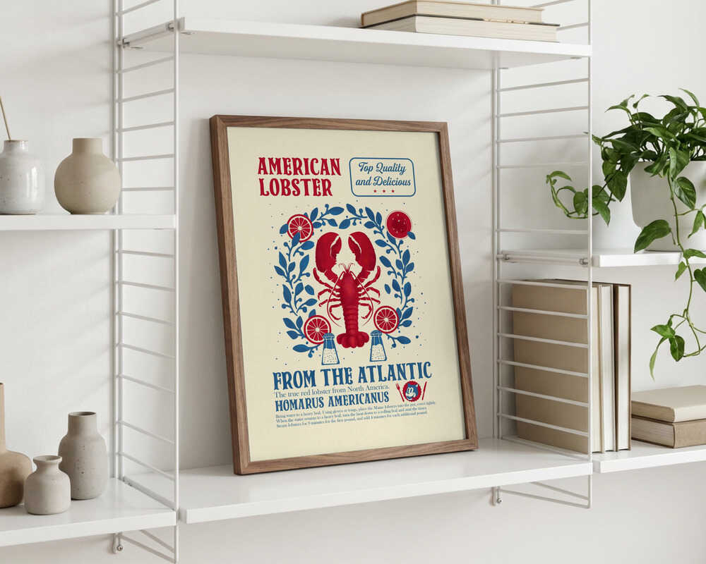 Lobster kitchen print Poster