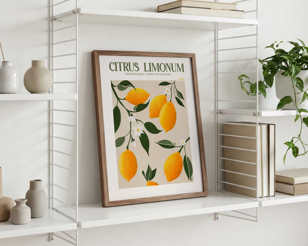 Golden Citrus Delight Poster