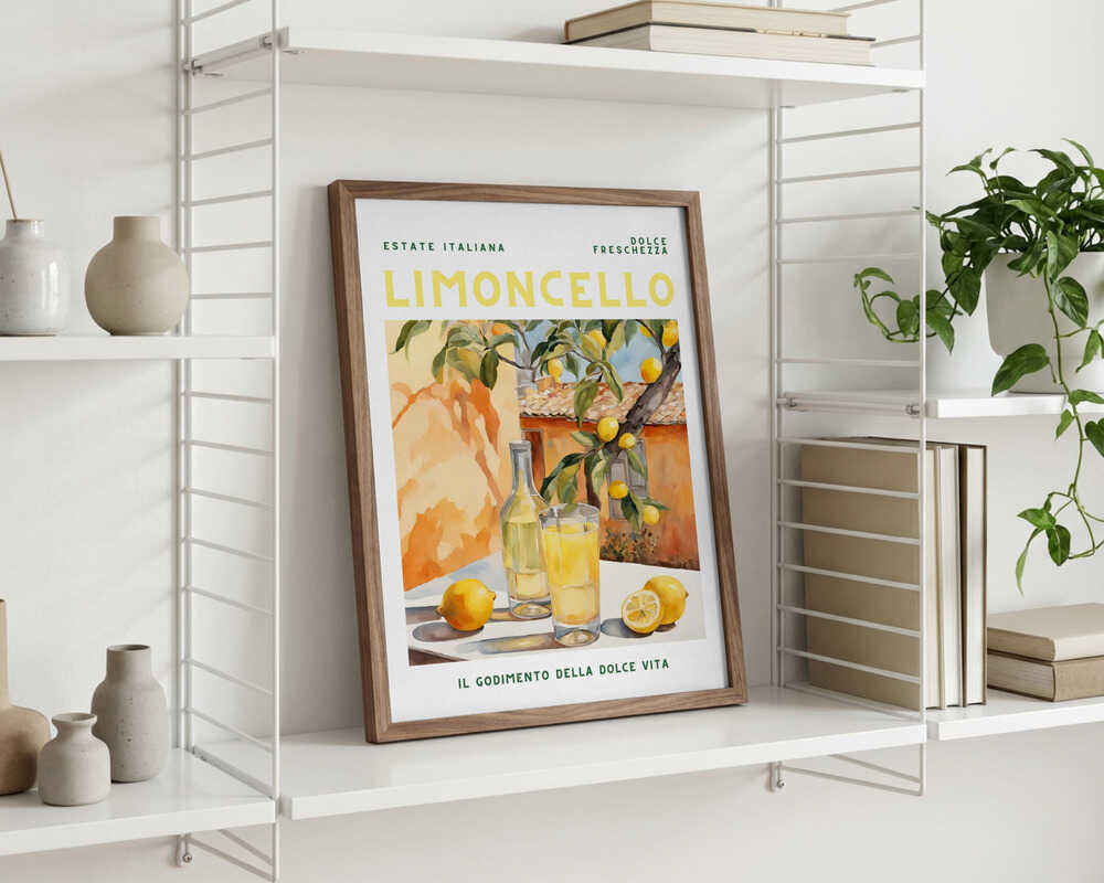 Limoncello, Akvarel, Frisk plakat