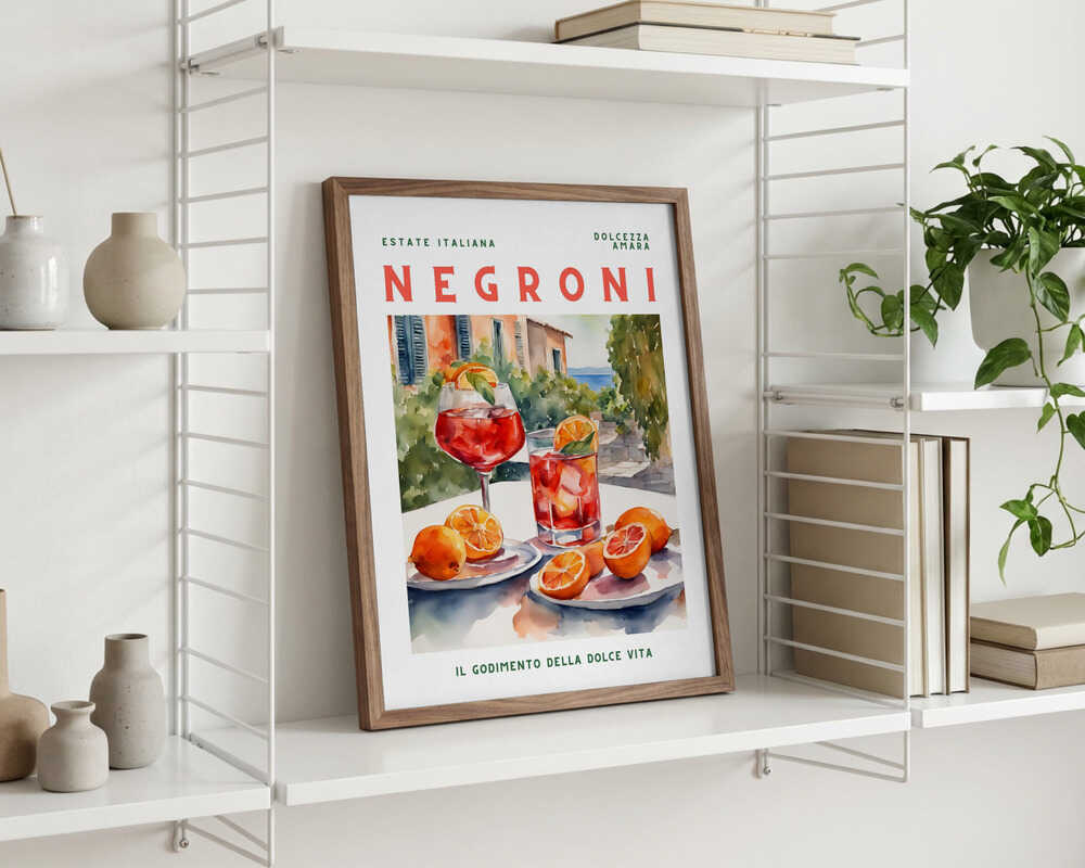 Negroni akvarel-plakat