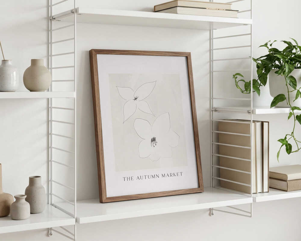 Plakat med fine blomster