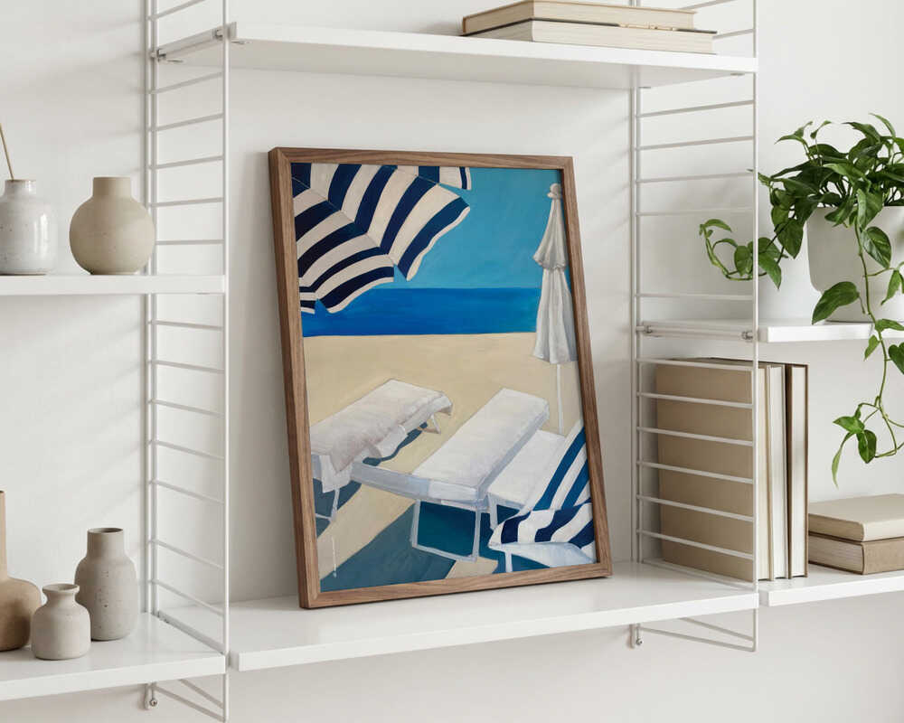 Plakat: Ro ved stranden