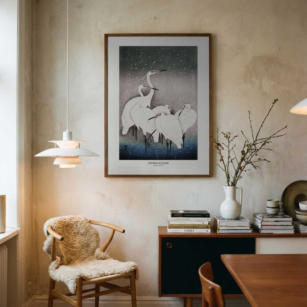 Group Of Egrets Poster