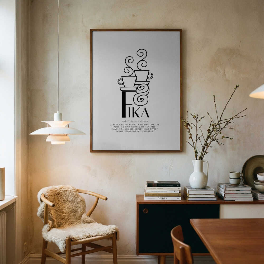 Svensk Fika Kaffepause Plakat