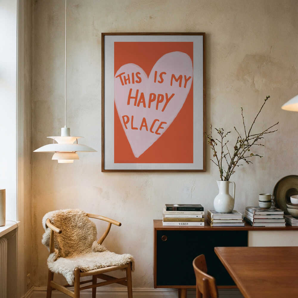 Happy Heart Message Poster