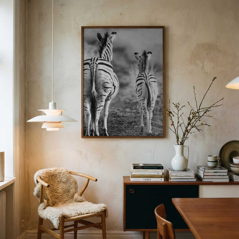 Stribet hest bagside plakat