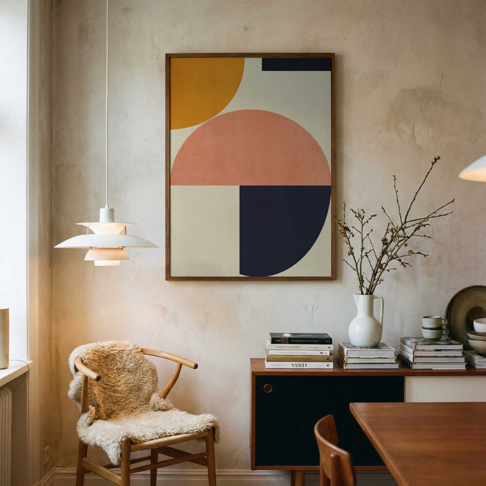 Regnbue plustegn Blå Sennep2 Plakat