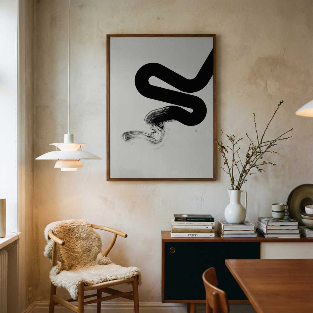Zen Penselstrøgslinje Plakat
