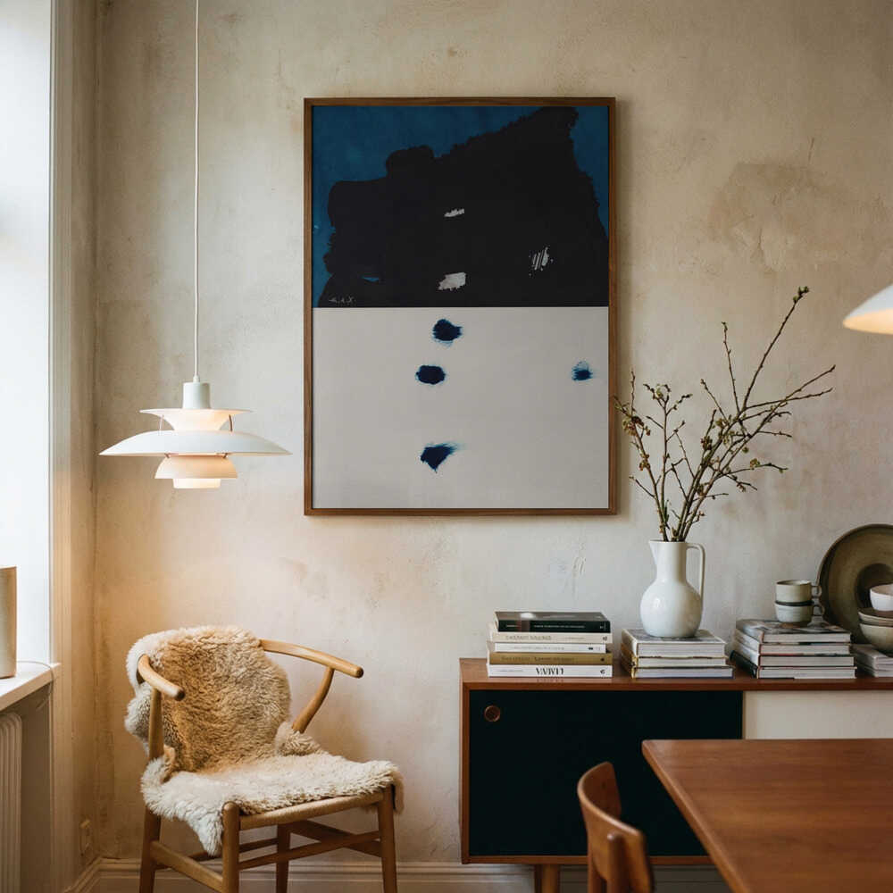 Indigo Ink Abstrakt Plakat
