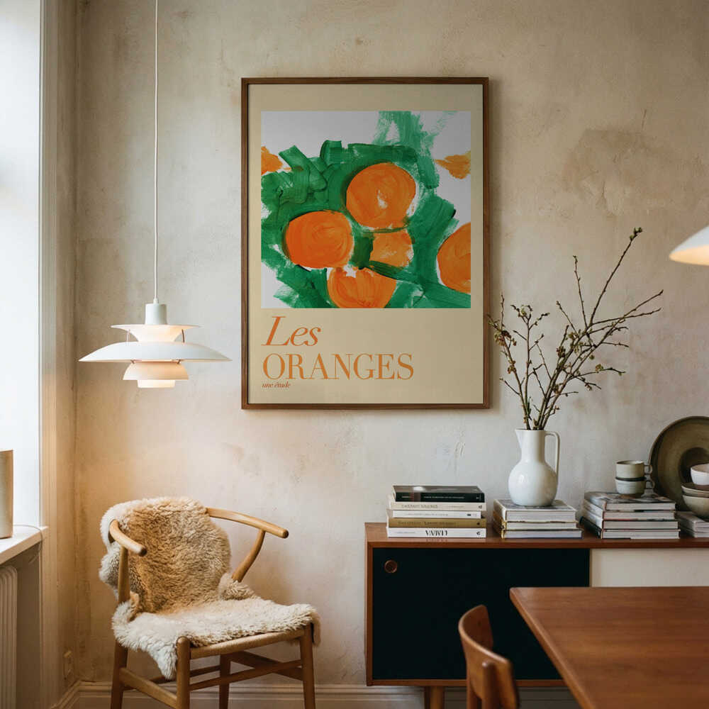 Vibrant Orange Study Poster