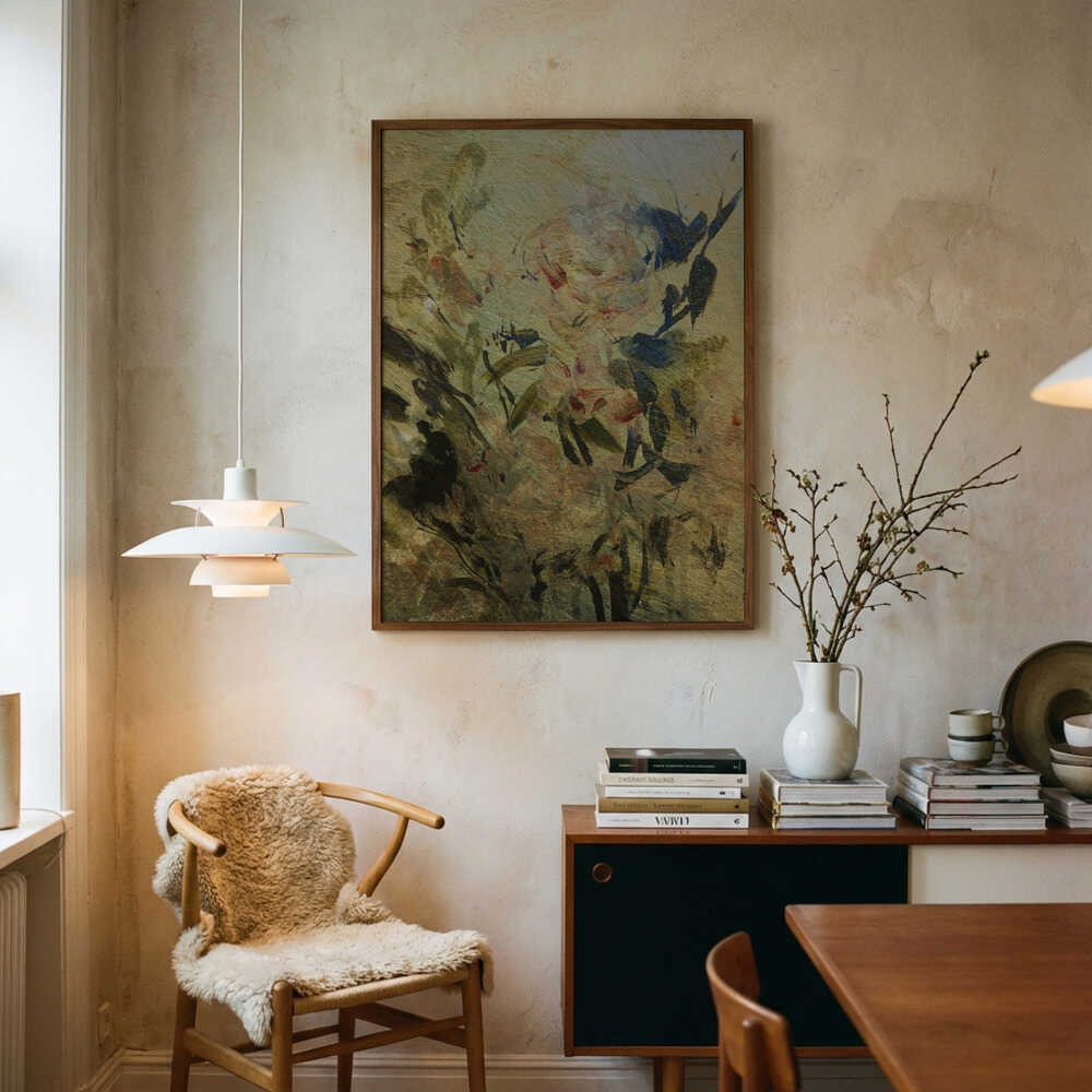 Vintage blomsterplakat