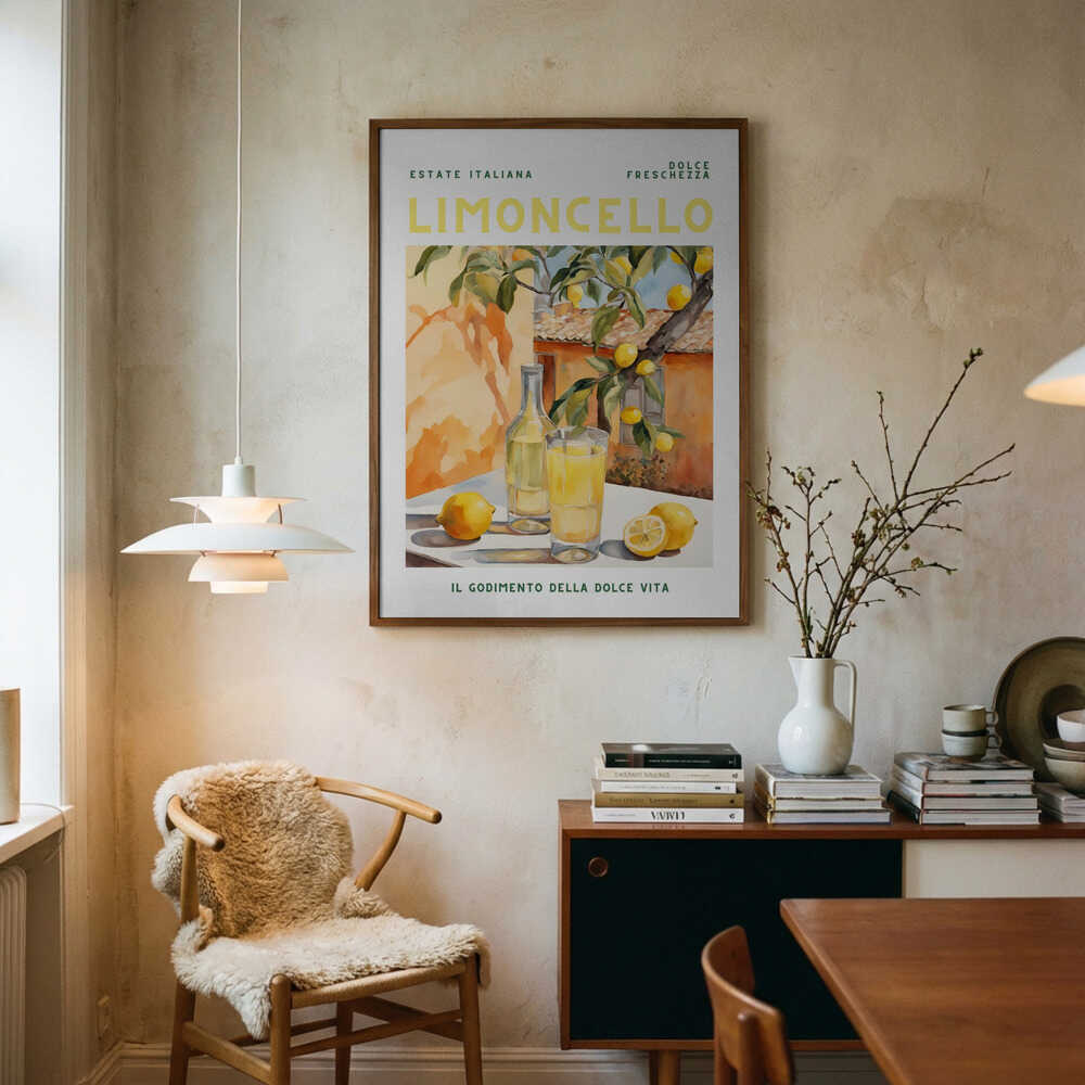 Limoncello, Akvarel, Frisk plakat