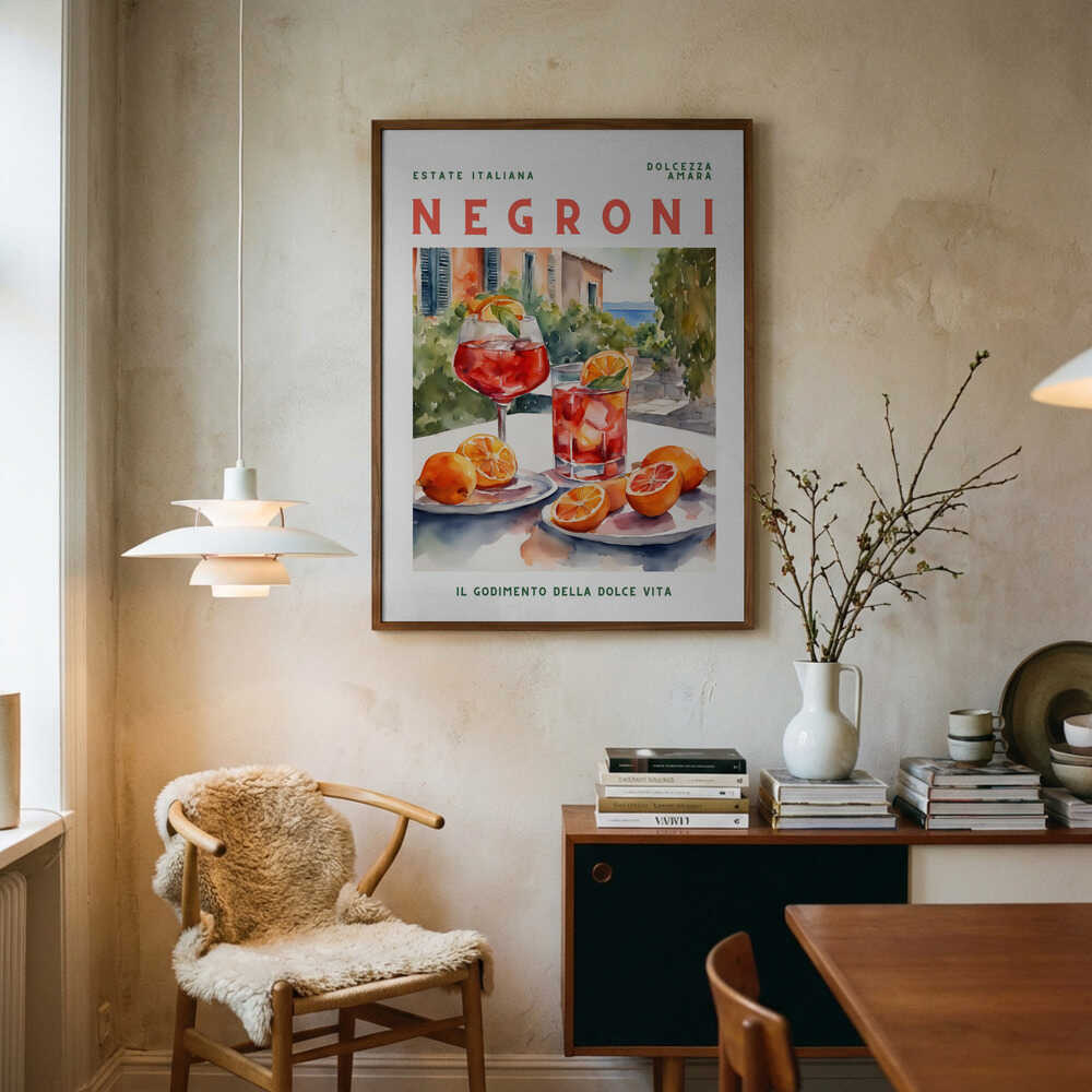 Negroni akvarel-plakat
