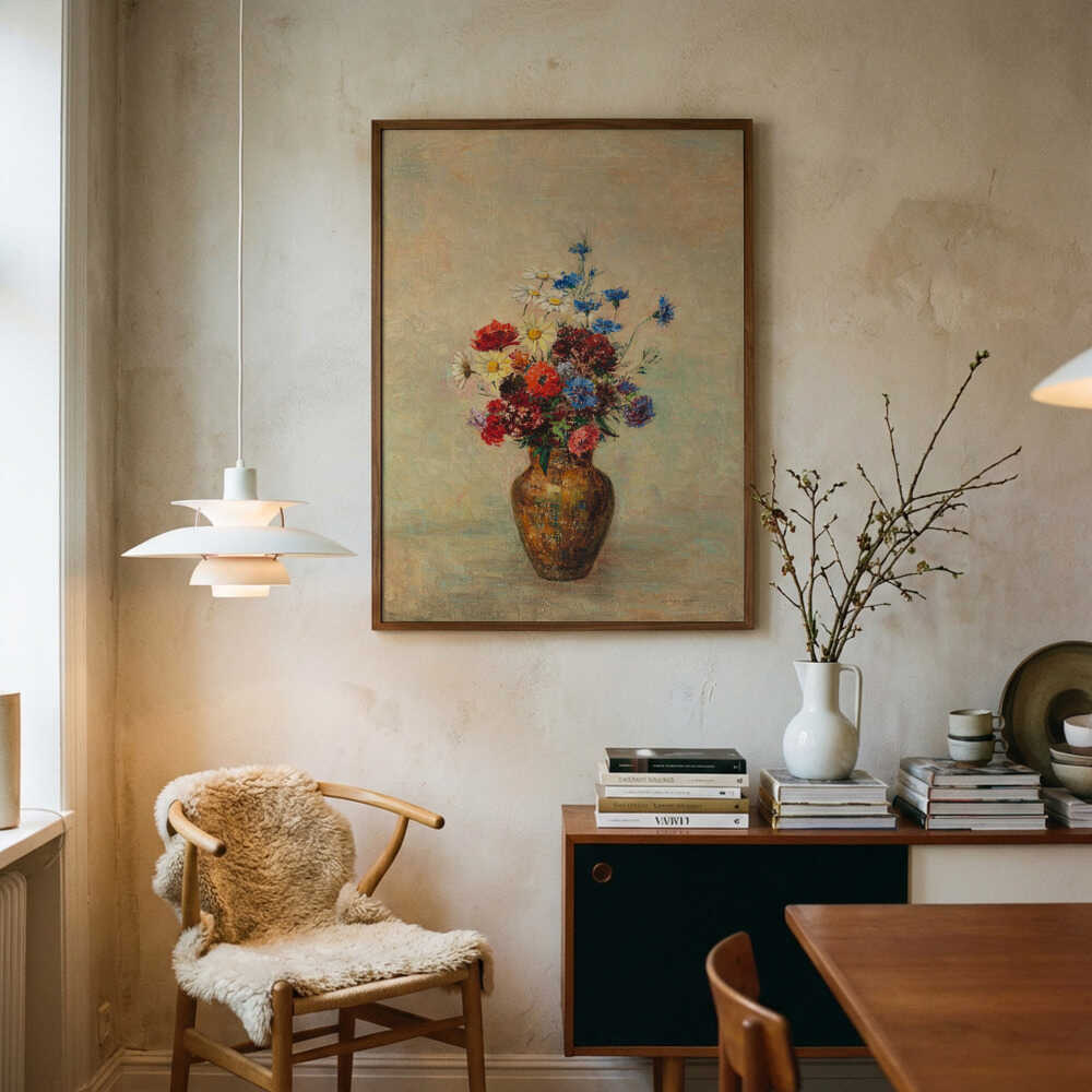 Blomster I Vase Plakat