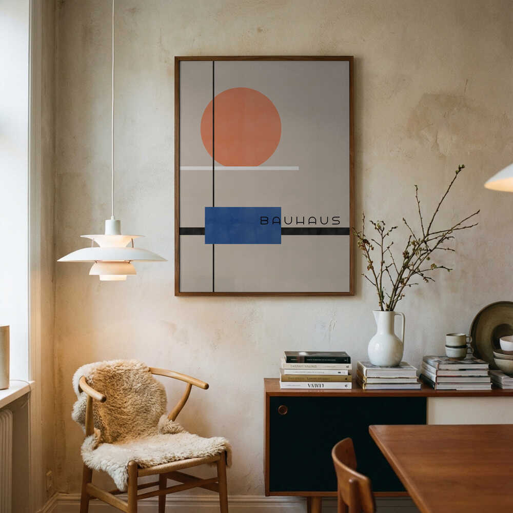 Modern Bauhaus Abstract Geometry Poster