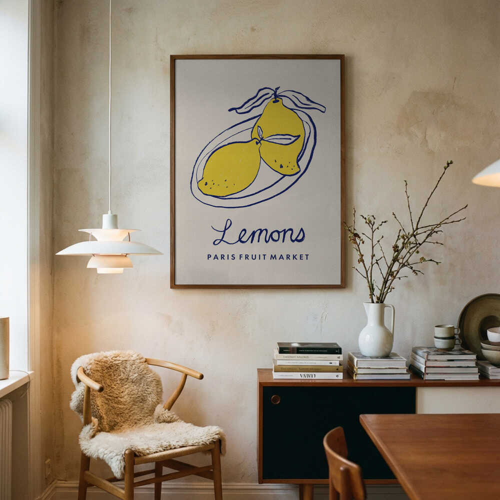 Paris' frugtmarked citronplakat