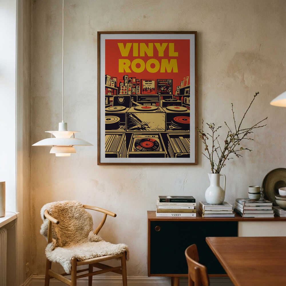 Retro Vinylbutik Plakat