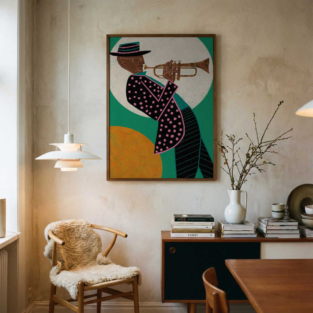 Cool Jazz Trumpeter Poster