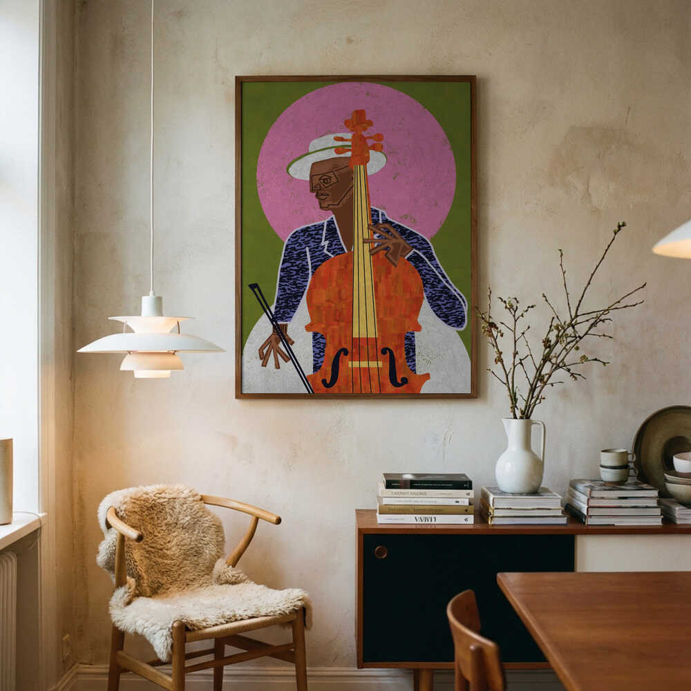 Jazz Cello Player Poster