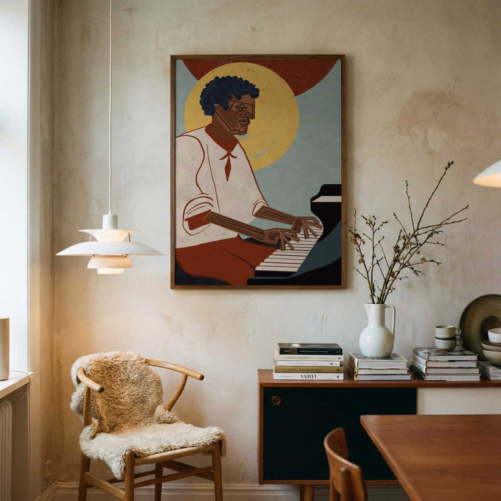 Soulful klaverspiller-plakat