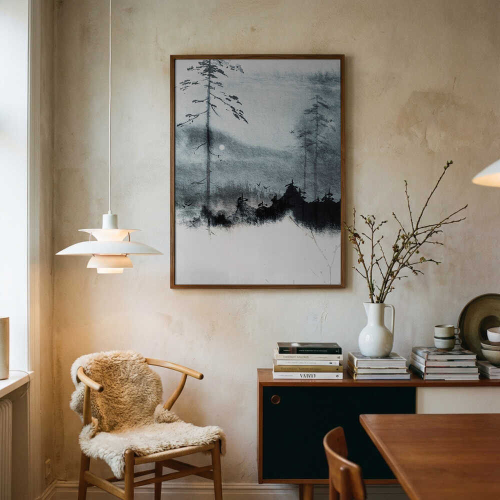 Månebelyst Skov Plakat