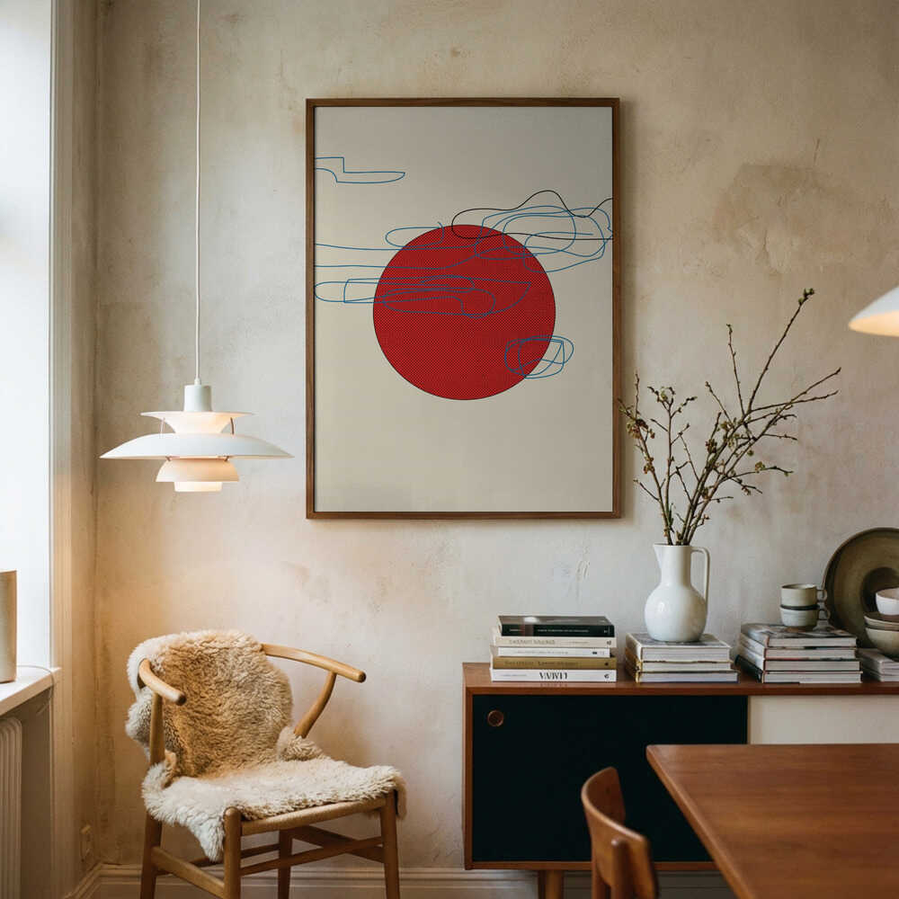 Bold Red Circles Poster