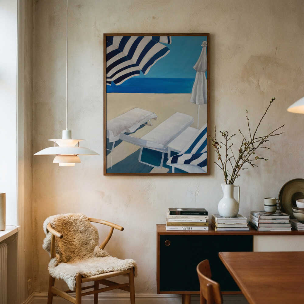 Plakat: Ro ved stranden