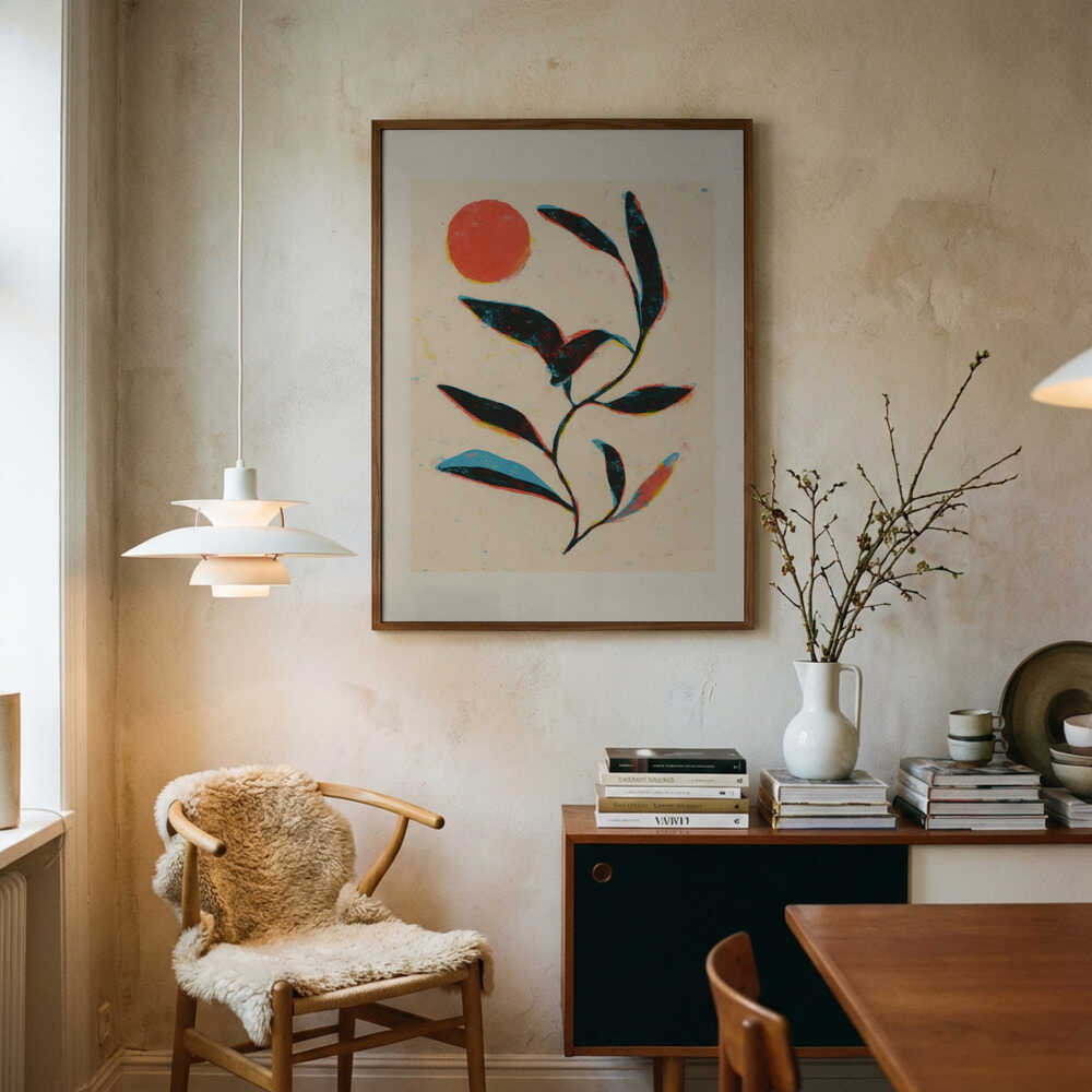 Solbeskinnede Grene Plakat