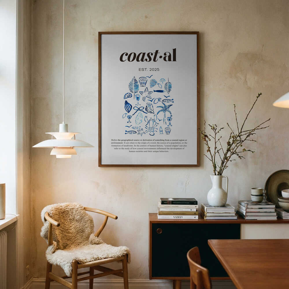 Blå Kystkollektion Plakat