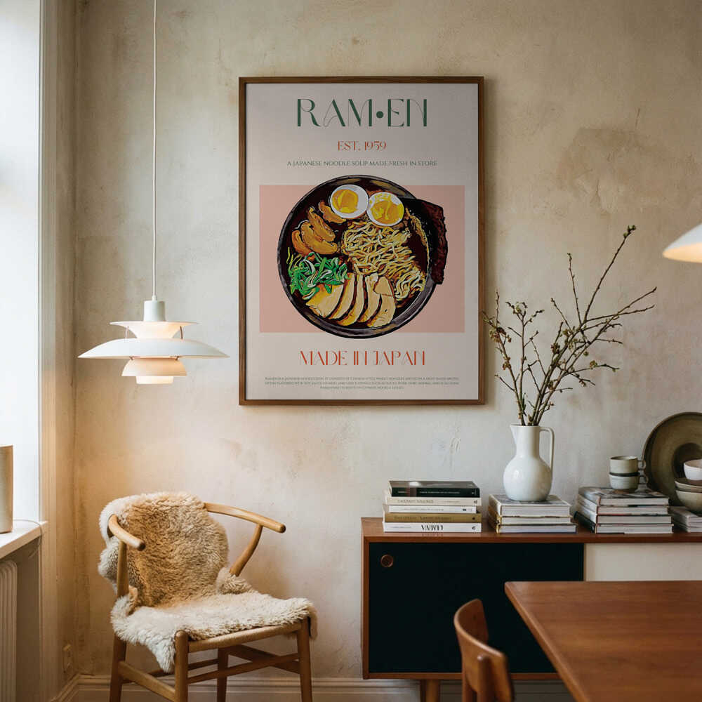 Savoring Japanese Ramen Bowl Poster
