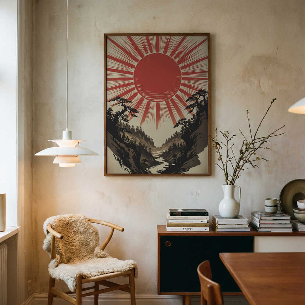 Rising Sun River Valley Poster