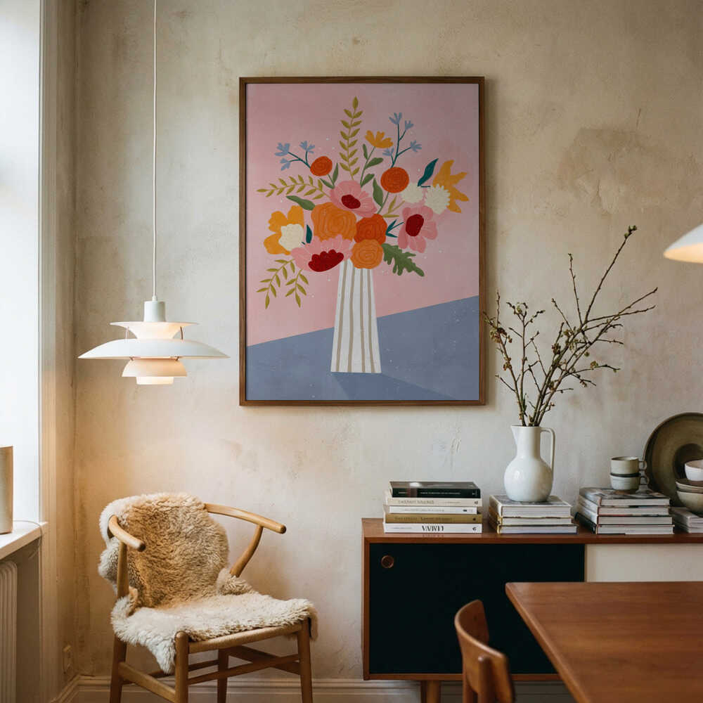 Moderne Blomsterarrangement Plakat