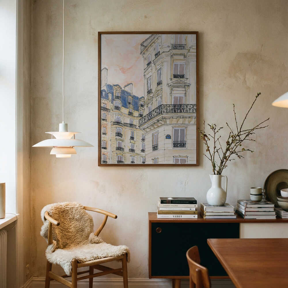 Parisian Street Corner Poster