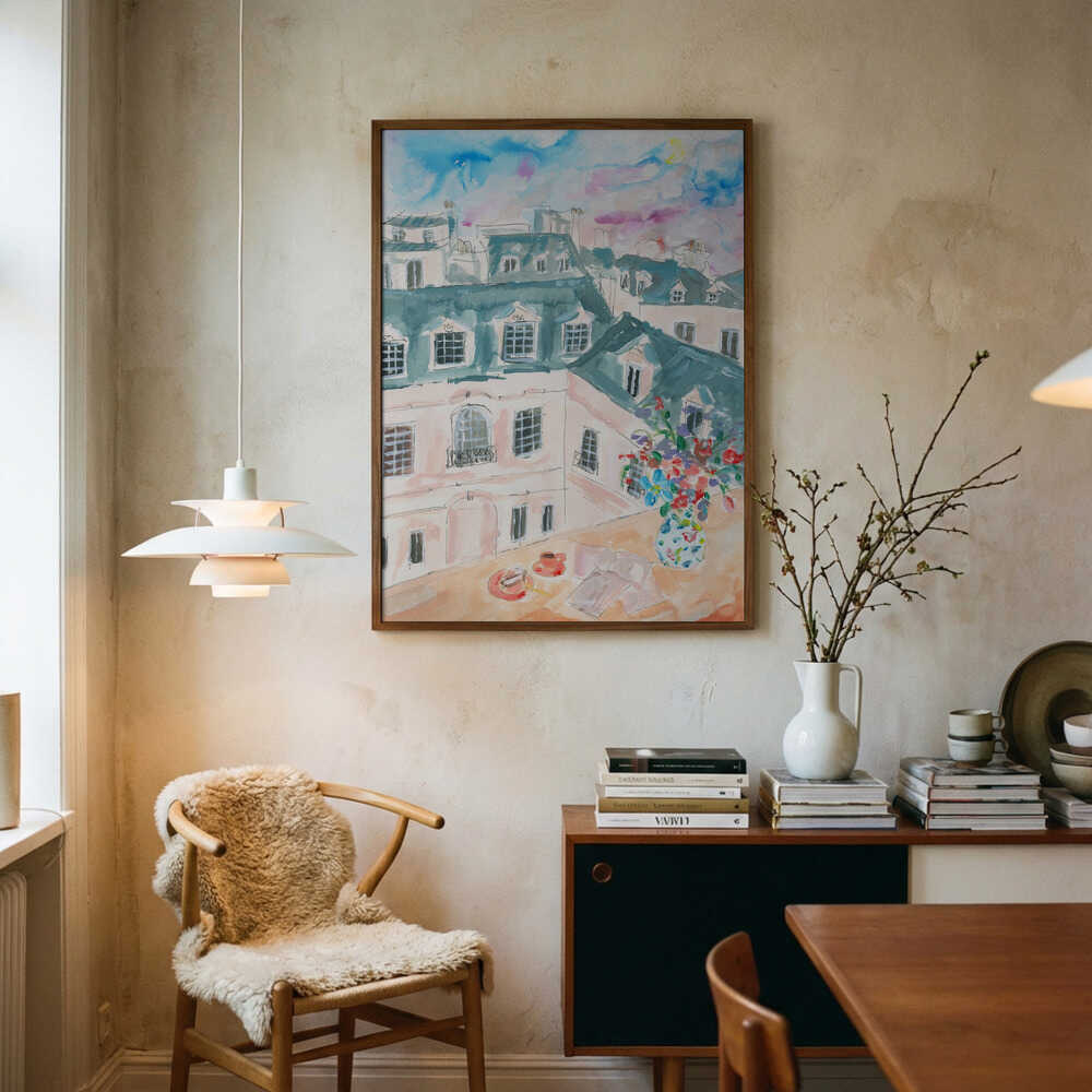 Parisian Rooftop Poster
